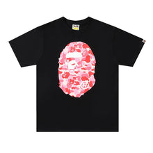 Load image into Gallery viewer, BAPE Classic Ape Man Japanese Cartoon Double sided Printed Dark Pattern Large Camo Pure Cotton and Hemp Short sleeved T-shirt for Couples