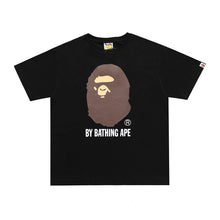 Load image into Gallery viewer, BAPE Classic Ape Man Cartoon Monkey Big Print Short sleeved T-shirt for Men's 270g High Quality Cotton Loose Size Bottom