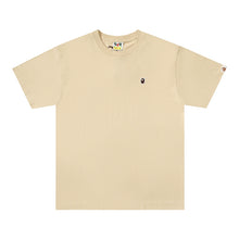 Load image into Gallery viewer, BAPE Classic Ape Small Label Embroidery Men's and Women's Round Neck Loose Short T-Shirt 270g Cotton High Quality Half Sleeve Base Shirt