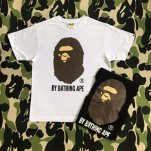 Load image into Gallery viewer, BAPE Classic Ape Man Cartoon Monkey Big Print Short sleeved T-shirt for Men's 270g High Quality Cotton Loose Size Bottom