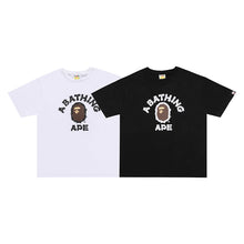 Load image into Gallery viewer, BAPE Classic Ape Man 270g High Quality Cotton Short T-shirt Painted Graffiti Pattern Letter Printing Loose Bottom Half Sleeve