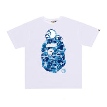 Load image into Gallery viewer, BAPE classic ape-man summer new lazy monkey cartoon printed short sleeve T-shirt couple loose Joker tops for men and women.