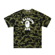Load image into Gallery viewer, BAPE Classic Ape Camouflage Shark Size Print High Cotton Linen Short T-Shirt Loose Large Size Men's and Women's Half Sleeve Shirt