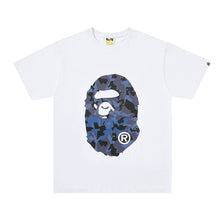 Load image into Gallery viewer, BAPE Classic Ape Summer Double-sided Camouflage Graffiti Print Loose Large Size Cylinder Seamless Cotton Linen Short Sleeve T-Shirt Men