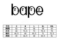 Load image into Gallery viewer, BAPE classic ape-man brown striped plaid monkey printed cotton linen loose large size Joker couple short sleeve T-shirt