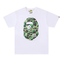 Load image into Gallery viewer, BAPE Classic Ape Man Japanese Cartoon Double sided Printed Dark Pattern Large Camo Pure Cotton and Hemp Short sleeved T-shirt for Couples