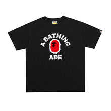 Load image into Gallery viewer, BAPE Classic Ape Man 270g High Quality Cotton Short T-shirt Painted Graffiti Pattern Letter Printing Loose Bottom Half Sleeve