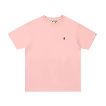 Load image into Gallery viewer, BAPE Classic Ape Small Label Embroidery Men's and Women's Round Neck Loose Short T-Shirt 270g Cotton High Quality Half Sleeve Base Shirt