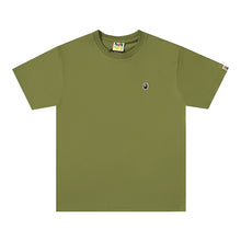 Load image into Gallery viewer, BAPE Classic Ape Small Label Embroidery Men's and Women's Round Neck Loose Short T-Shirt 270g Cotton High Quality Half Sleeve Base Shirt