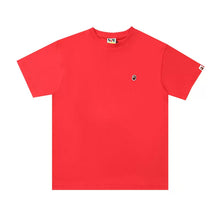 Load image into Gallery viewer, BAPE Classic Ape Small Label Embroidery Men's and Women's Round Neck Loose Short T-Shirt 270g Cotton High Quality Half Sleeve Base Shirt