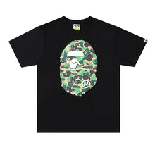 Load image into Gallery viewer, BAPE Classic Ape Man Japanese Cartoon Double sided Printed Dark Pattern Large Camo Pure Cotton and Hemp Short sleeved T-shirt for Couples