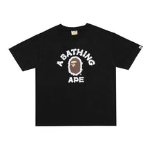 Load image into Gallery viewer, BAPE Classic Ape Man 270g High Quality Cotton Short T-shirt Painted Graffiti Pattern Letter Printing Loose Bottom Half Sleeve
