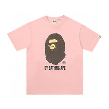 Load image into Gallery viewer, BAPE Classic Ape Man Cartoon Monkey Big Print Short sleeved T-shirt for Men&#39;s 270g High Quality Cotton Loose Size Bottom
