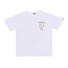 Load image into Gallery viewer, BAPE classic ape-man pure cotton linen high-quality Japanese fashion brand short T-shirt Fuji line foaming three-dimensional printing half sleeve
