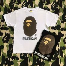 Load image into Gallery viewer, BAPE Classic Ape Man Cartoon Monkey Big Print Short sleeved T-shirt for Men&#39;s 270g High Quality Cotton Loose Size Bottom
