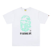 Load image into Gallery viewer, BAPE Classic Ape Man Japanese Summer New Letter Print Cracked Large Print Cylinder Seamless Short sleeved T-shirt for Men and Women
