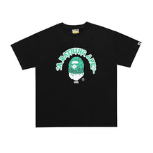 Load image into Gallery viewer, BAPE Classic Ape Man GUNNA Co branded WGM Paint Speckled Green Camo Pure Cotton and Hemp Cylinder Seamless Short sleeved T-shirt for Men
