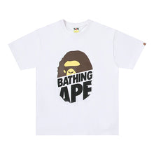 Load image into Gallery viewer, BAPE Classic Ape Man Summer New Japanese Fashion Brand Half Truncated Big Initials Seamless Cylinder Cotton Linen Short Sleeve T-Shirt Men
