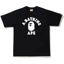 Load image into Gallery viewer, BAPE Classic Ape Summer New Black and White Solid Color Simple Print Cotton Short Sleeve Versatile Base Shirt for Men and Women
