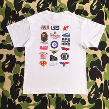 Load image into Gallery viewer, BAPE classic ape-man 270g cotton high quality LOGO collection badge casual loose couple short sleeve T-shirt.
