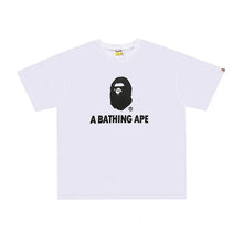 Load image into Gallery viewer, BAPE Classic Ape Japanese Solid Color Small Tip Print Pure Cotton Linen Seamless Cylinder Loose Large Size Short Sleeve T-Shirt Men
