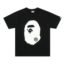 Load image into Gallery viewer, BAPE Classic Ape Man High Edition Double sided Cartoon Large Print Loose Couple Pure Cotton and Hemp Short sleeved T-shirt for Men and Women
