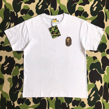 Load image into Gallery viewer, BAPE classic ape-man 270g cotton high quality LOGO collection badge casual loose couple short sleeve T-shirt.
