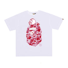 Load image into Gallery viewer, BAPE classic ape-man summer new lazy monkey cartoon printed short sleeve T-shirt couple loose Joker tops for men and women.
