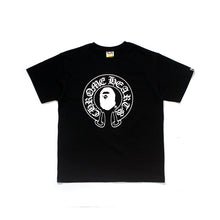 Load image into Gallery viewer, BAPE classic ape-man 270g high-quality cotton short T-shirt men and women joint monkey horseshoe printed couple half sleeve shirt.
