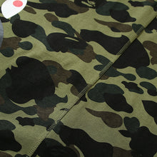 Load image into Gallery viewer, BAPE Classic Ape Man High Quality Shark Head Printed Short T Men&#39;s Cylinder Seamless Pure Cotton Ma Green Camo Beach Half sleeved Shirt
