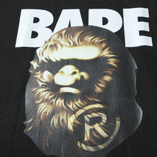 Load image into Gallery viewer, BAPE classic ape-man bronze 3D stereo hair printing seamless cylinder cartoon cotton linen short sleeve T-shirt for men and women.
