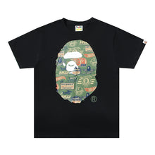 Load image into Gallery viewer, BAPE Classic Ape Man Seamless Cylinder Pure Cotton and Hemp Graffiti Racing Co branded Loose Large Size Men&#39;s and Women&#39;s Couple Short Sleeve T-shirt
