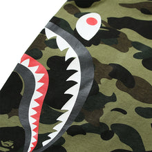 Load image into Gallery viewer, BAPE Classic Ape Man High Quality Shark Head Printed Short T Men&#39;s Cylinder Seamless Pure Cotton Ma Green Camo Beach Half sleeved Shirt
