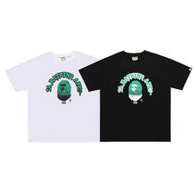 Load image into Gallery viewer, BAPE Classic Ape Man GUNNA Co branded WGM Paint Speckled Green Camo Pure Cotton and Hemp Cylinder Seamless Short sleeved T-shirt for Men
